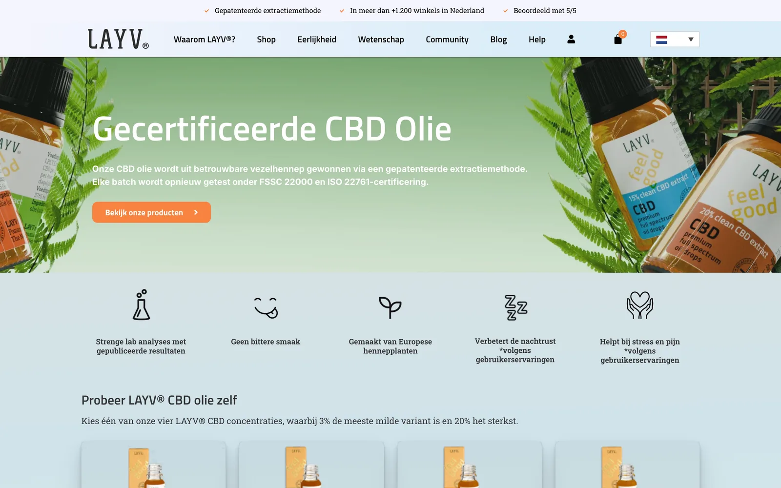 Layv: A D2C storefront for a CBD brand in 1,200+ retail stores — Nouvo case study