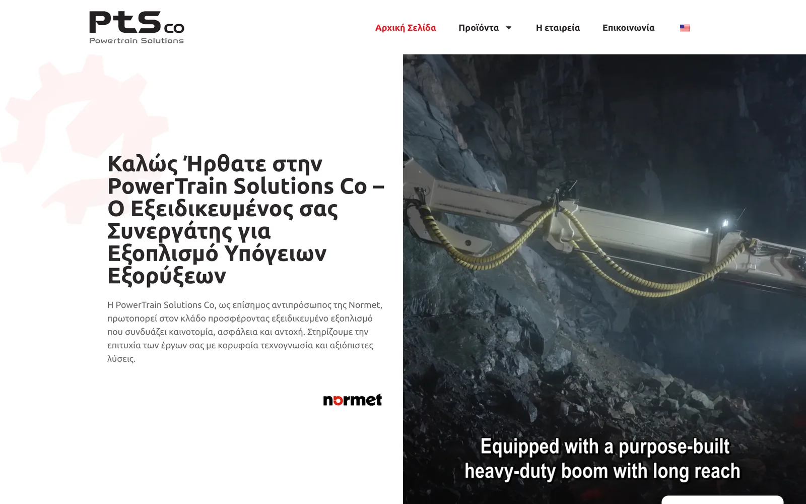 PowerTrain Solutions: A bilingual site for Normet’s official partner in Greece — Nouvo case study